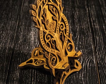 Celtic Phone Stand, Celtic Phone Holder, Norse Mythology Gift, Celtic Home Decor, Celtic Gift