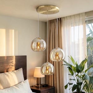 Nordic Glass Pendant Light Minimalist Ceiling Lamp, Modern Corridor Entrance Lighting, Living Room LED Hanging Light