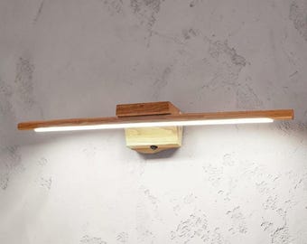 Indoor Wood Wall Light | Nordic Bathroom Mirror Lamp for Dressing Room, Aisle & Bedroom