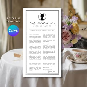 Regency Gossip Society Paper Printable