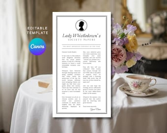 Carta stampabile della Regency Gossip Society