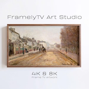 Boulevard Héloïse Argenteuil Monet Samsung Frame TV Art, Impressionist Street Scene (Digital Download)