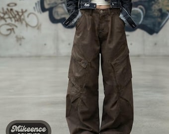Baggy Cargo Pants | Loose Wide Leg Trousers | Daily Wear | Y2K Streetwear Style