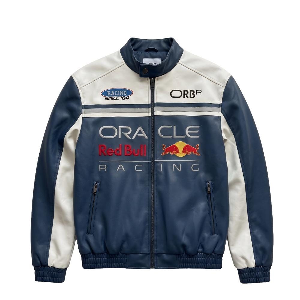 新品　Oracle Red Bull Racing レザージャケット Oracle Red Bull Jacket - Etsy