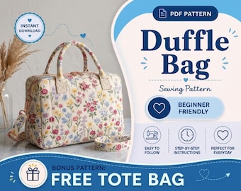 Molde para Bolsa de Viagem | Molde em PDF | Molde para Iniciantes | Molde para Bolsa | Molde para Bolsa de Viagem | Molde para Bolsa Grande