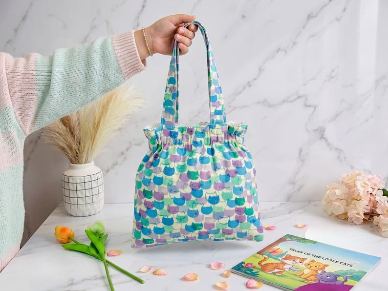 Kids Tote Bag Sewing Pattern | Small Tote Bag Pattern | Child's Tote ...
