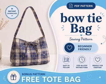 Molde para Bolsa Hobo com Amarração | Bolsa Transversal | Molde em PDF para Bolsa com Nó | Molde para Bolsa Despojada | Molde Fácil para Iniciantes | Molde em PDF para Bolsa Faça Você Mesmo