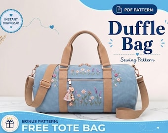 Molde para Bolsa de Viagem | Molde para Bolsa Grande | Molde em PDF | Molde para Iniciantes | Molde para Bolsa | Molde de Costura