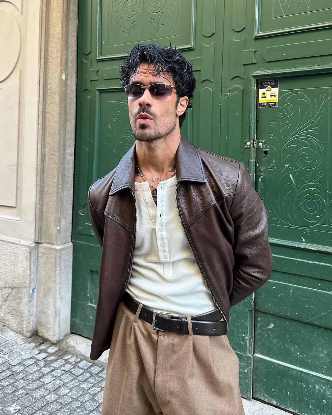 80s Leather Jacket Men - Etsy