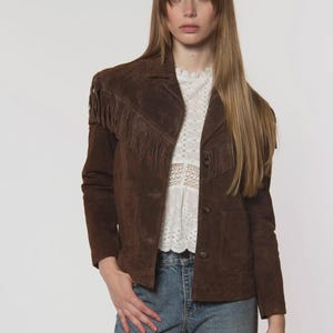 90s Fringe Suede Jacket - Etsy