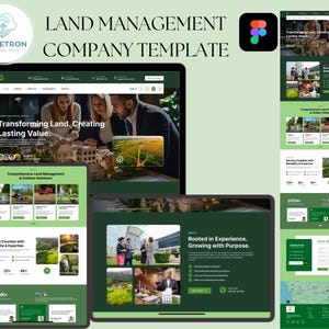 Plantilla de sitio web Figma / UI/UX ecológica moderna para granjas comerciales y comercio electrónico / Diseño sólido de estilo ecológico