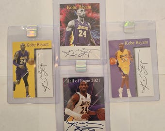Kobe Bryant Limited Edition Autograph Series Set of 4 Facsimile Autos