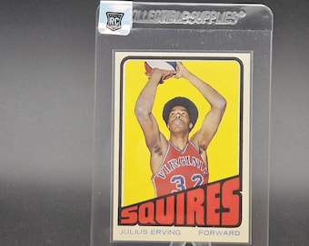 Dr. J 1972 Topps Basketball Julius Erving Rookie #195 Reprint SHARP!