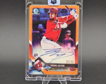 Shohei Ohtani #BCRA-SO Orange Refractor Auto 17/25 Bowman Chrome  Reprint