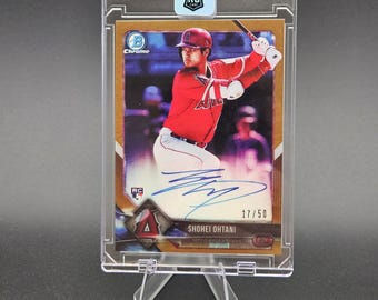 Shohei Ohtani #BCRA-SO Gold Refractor Auto 17/50 Bowman Chrome  Reprint