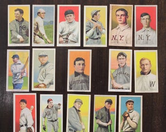 16 Legendary Tobacco Cards Replicas Honus Wagner Cy Young Ty Cobb Ect.....W/Autograph Backs