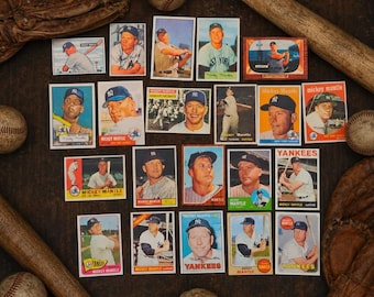 Mickey Mantle Collection 1951-1969-All 21 Regular Issue Topps and Bowman Cards Replicas