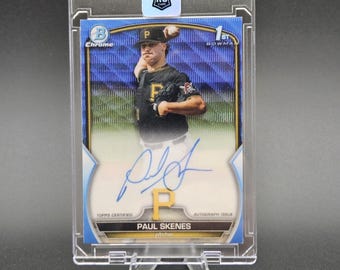 Paul Skenes RC 2023 1st Bowman Auto #CDA-PS 97/150 Blue Wave Refractor Reprint