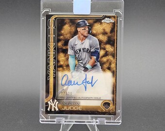 Aaron Judge 7/10 2025 Gilded Chrome Gold/Black Autograph Reprint