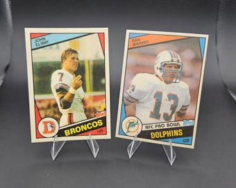 Dan Marino #123 and John Elway #64 Rookies 1984 Topps Reprints