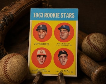 Pete Rose 1963 Rookie Stars Topps #537 Reprint Very Sharp