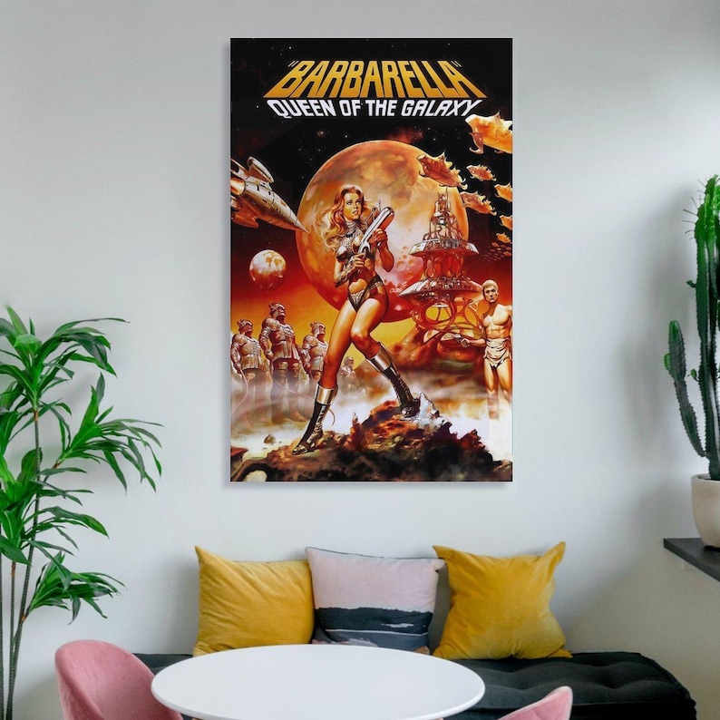 Movie Poster 1960s Retro Barbarella Wall Art Picture Painting Poster ...