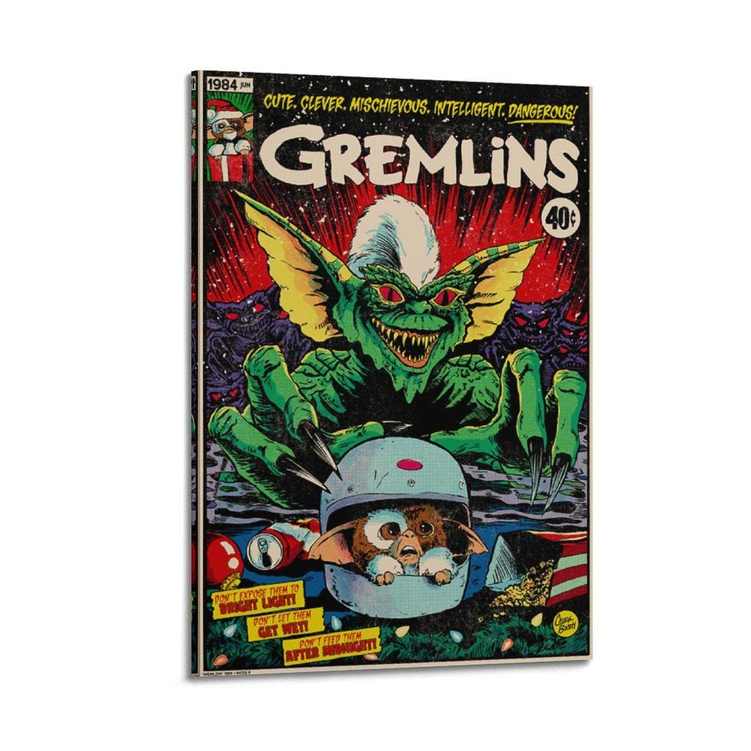 Movie Poster Gremlins Wall Art Picture Painting Poster Canvas Print ...