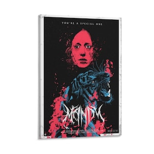 May include: A framed art print featuring a stylized illustration. The artwork showcases a woman's face above a roaring tiger, with the word "MANDY" in a stylized font. The text "YOU'RE A SPECIAL ONE" is at the top. The color palette includes black, red, and blue.