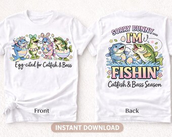 Easter Fishing PNG, Catfish Bass Shirt Design, Funny Fishin' (Digital Download)