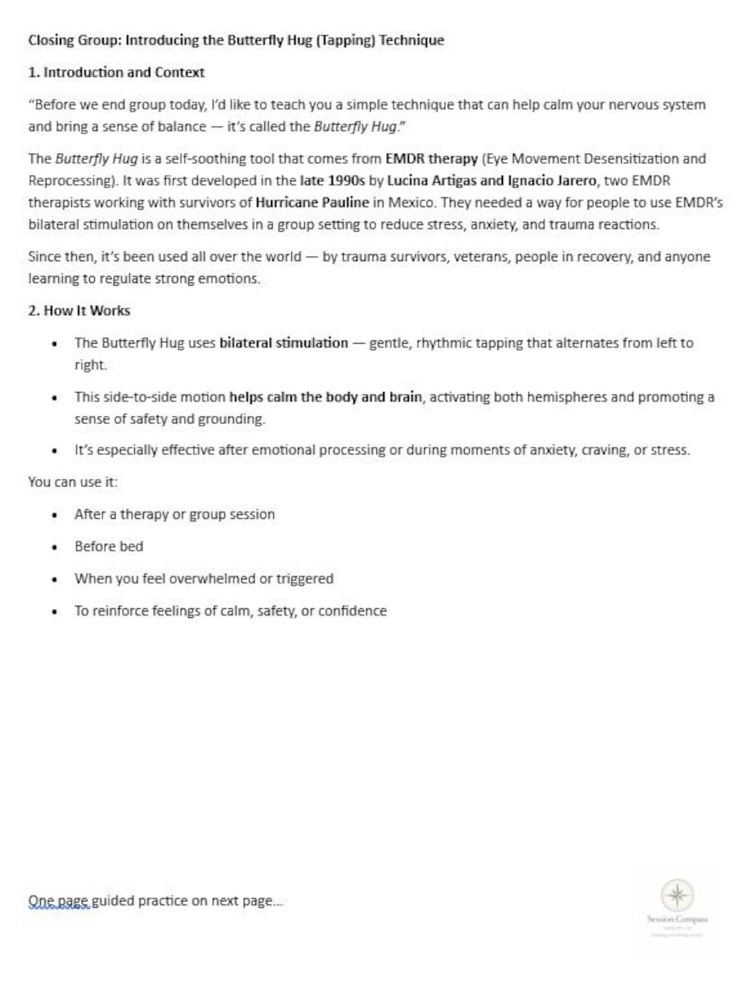 Butterfly Hug Script & Guide | Emdr-informed Tapping Technique | Trauma ...