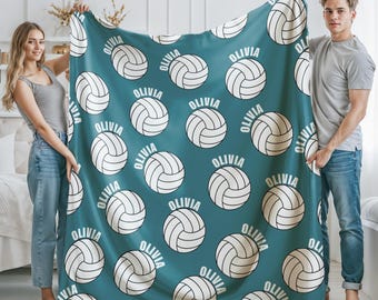 Personalized Volleyball Blanket: Custom Team blanket ,Minky or Sherpa