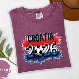 Croatia 2026 Soccer Fan T-Shirt: World Cup Football Tee, Croatian Flag Design image 6