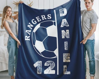 Personalized Soccer Blanket: Custom Team Name Gift Throw