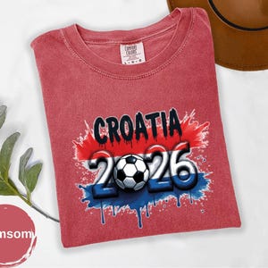 Croatia 2026 Soccer Fan T-Shirt: World Cup Football Tee, Croatian Flag Design image 7