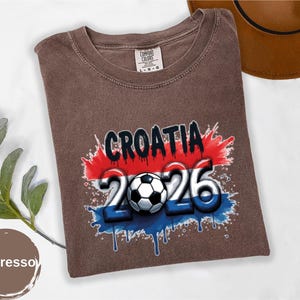 Croatia 2026 Soccer Fan T-Shirt: World Cup Football Tee, Croatian Flag Design image 8