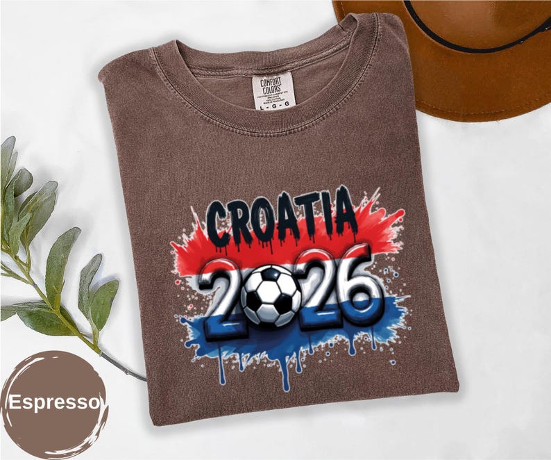 Croatia 2026 Soccer Fan T-Shirt: World Cup Football Tee, Croatian Flag Design image 8