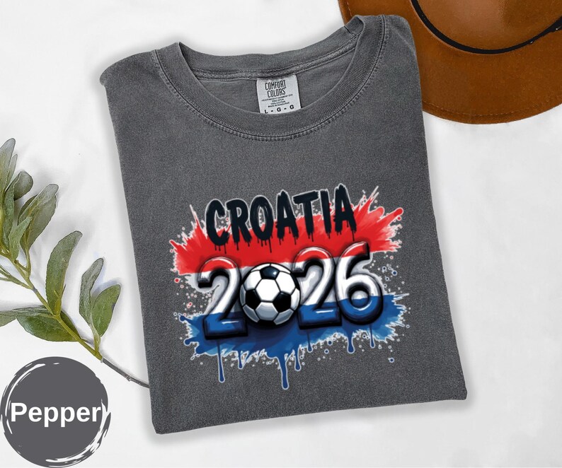 Croatia 2026 Soccer Fan T-Shirt: World Cup Football Tee, Croatian Flag Design image 10