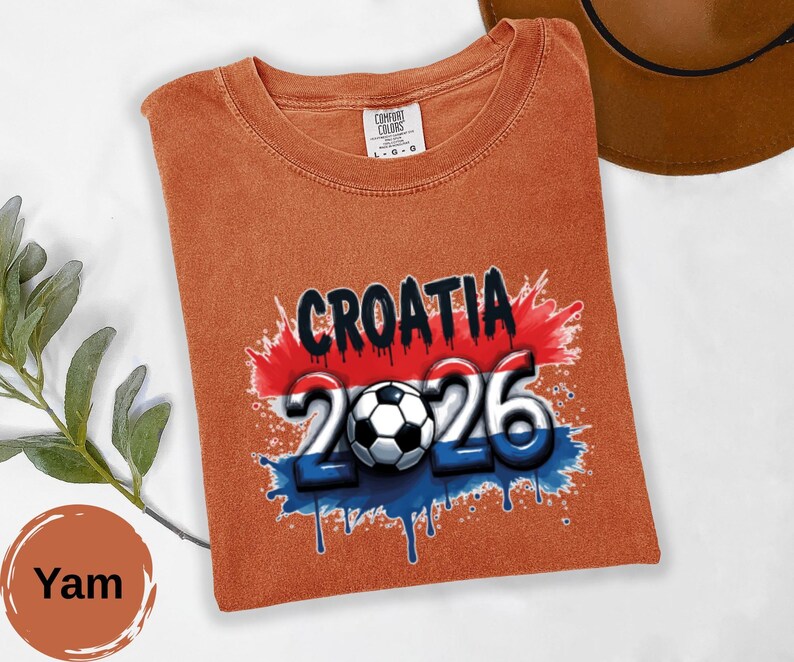 Croatia 2026 Soccer Fan T-Shirt: World Cup Football Tee, Croatian Flag Design image 12