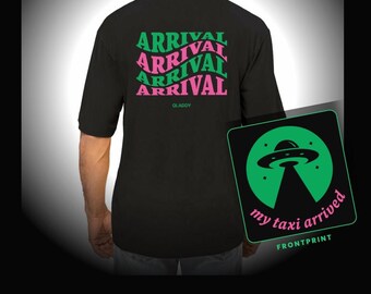 Oversized Unisex T-Shirt Schwarz, Spirituelles Shirt mit Backprint, Manifestation Tee, Minimal Aesthetic, Statement Shirt Damen Herren