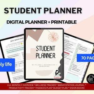 Digital Student Planner | College University Academic Planner | Semester & Study Planner | iPad Planner | GoodNotes | Printable PDF