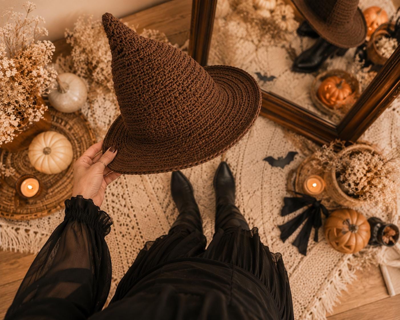 Crochet Witch Hat PDF Pattern, Easy Halloween Crochet Hat, Beginner ...