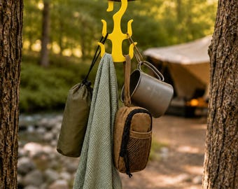 Camping Rope Hook – Lightweight Campsite Organization for Towels, Bags (3 pcs.)