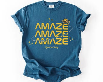 Comfort Colors® Amaze Amaze Amaze Shirt, lustiges Weltraum-Zitat-T-Shirt, Wissenschafts-Humor-Shirt, Nerd-Geschenk, Geek-Grafik-T-Shirt, minimale ästhetische Shirt