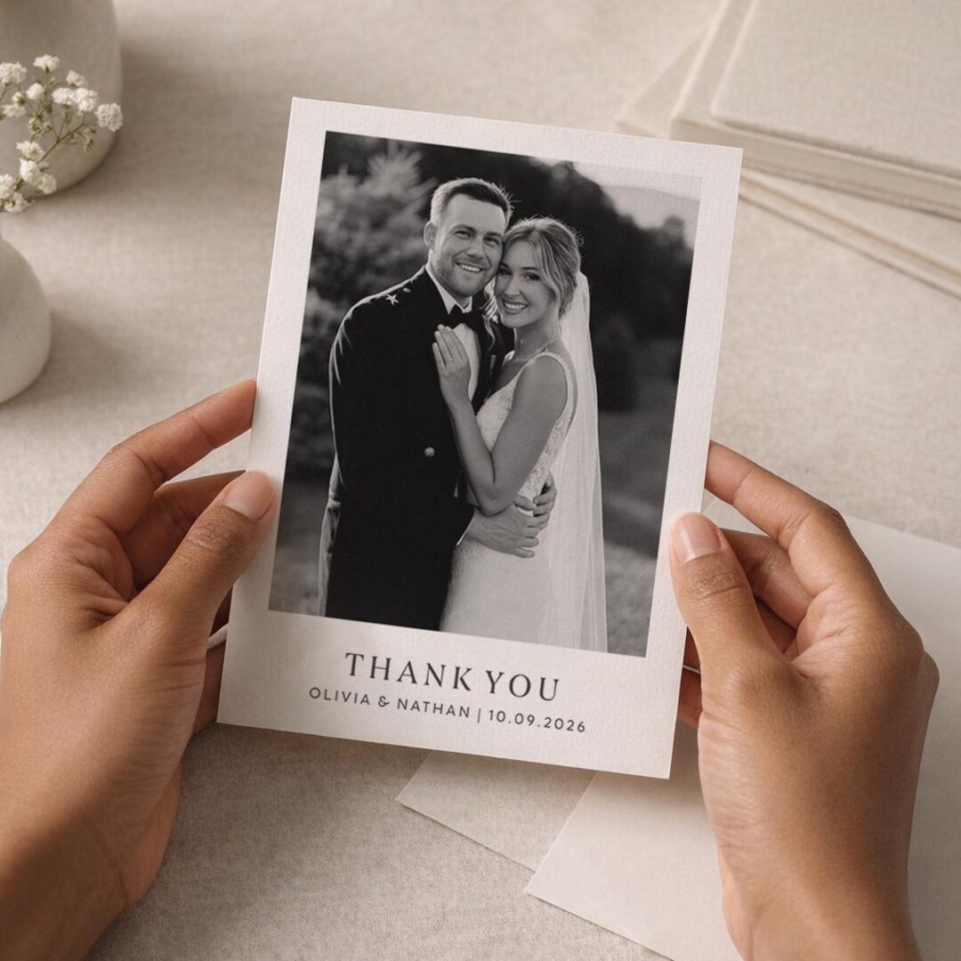 Personalised Wedding Thank You Cards With Photo, Thank You Cards ...