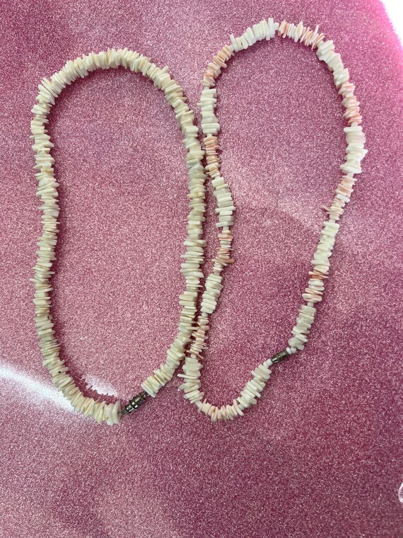 Vintage two shell chip necklaces - image 10