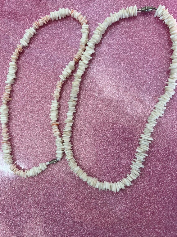 Vintage two shell chip necklaces - image 7