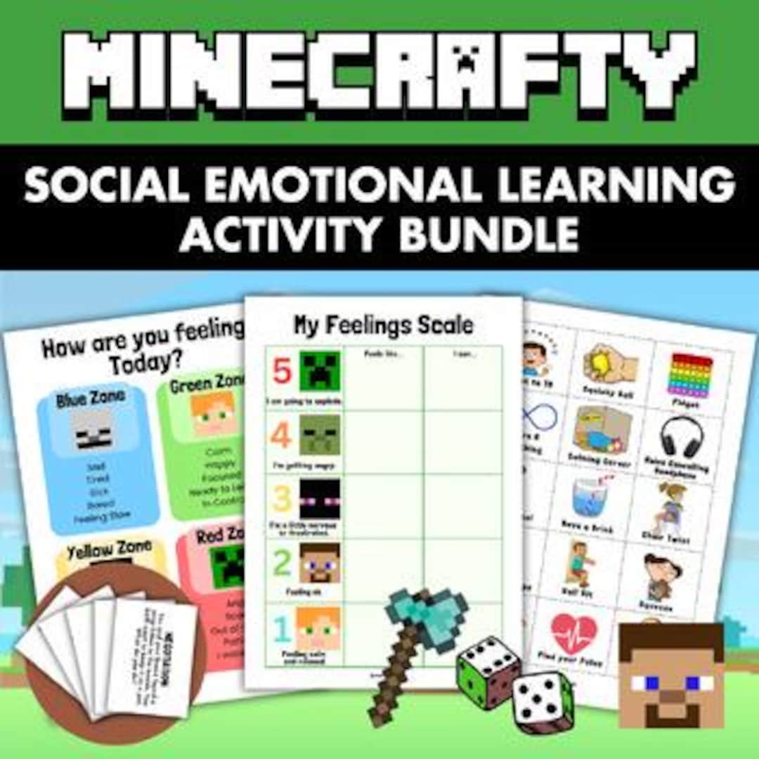 Social Emotional Learning Bundle for Minecrafters | Social Skills ...