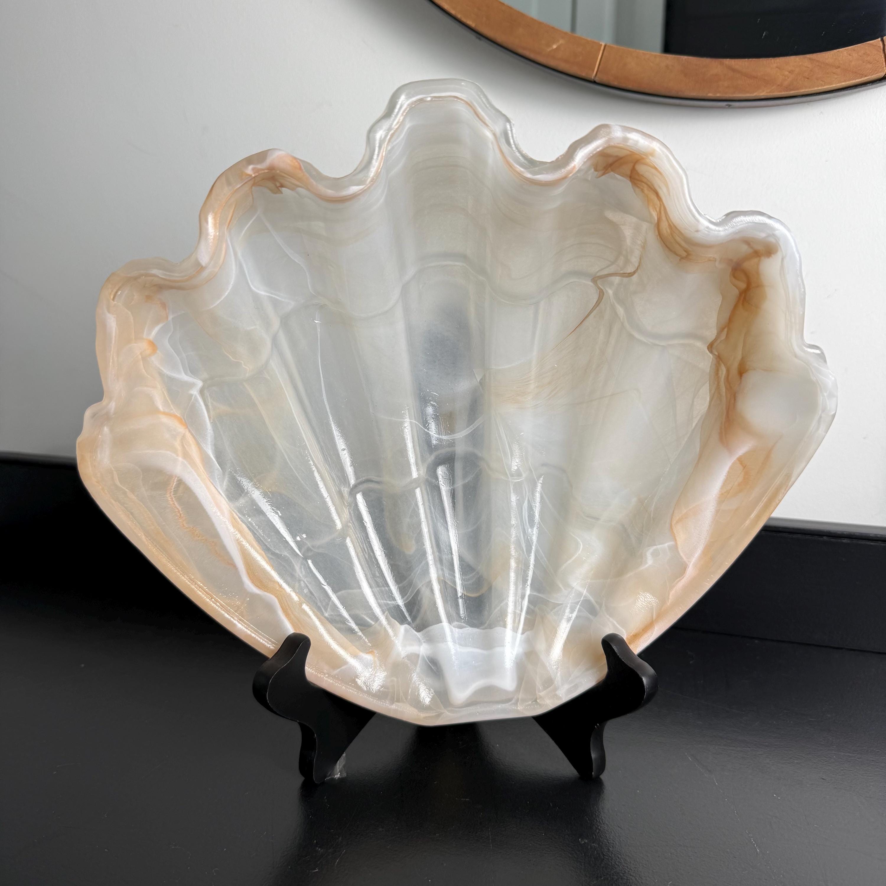 Large Murano Glass Shell Bowl - Etsy