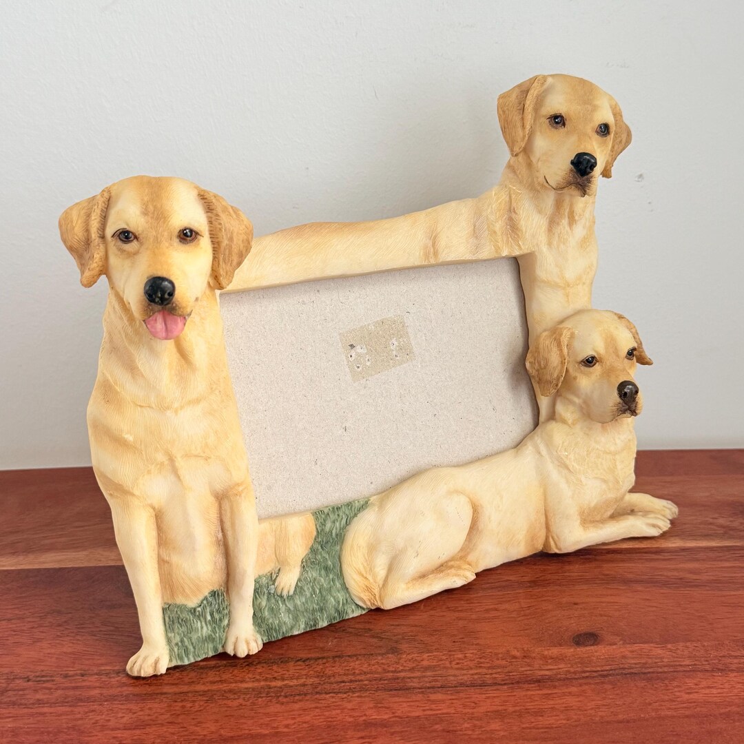 Labrador Photo Frame Vintage Yellow Labrador Resin Photo Frame, 4x6 Dog Lover Decor - Etsy