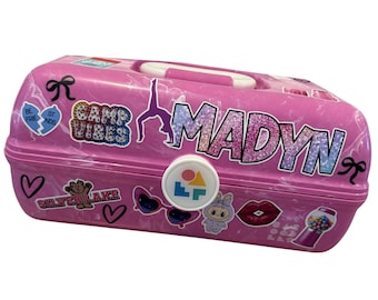 Personalisierte Caboodles | Benutzerdefinierte Kinder Make-up Koffer | Tanz & Camp Box | Mädchen Reiseveranstalter | Namens Etui